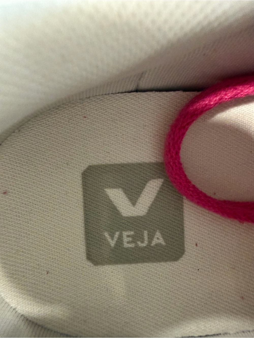 Veja Women's Pink Low-Top Sneakers with Hot Pink Laces - Picture 9 of 10